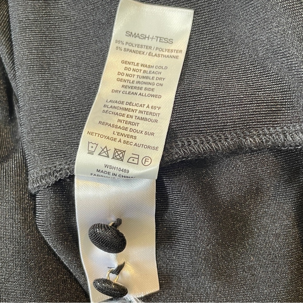 NWT Smash + Tess Shirt Superstar Button Down Metallic Black Sz. M - Picture 13 of 13